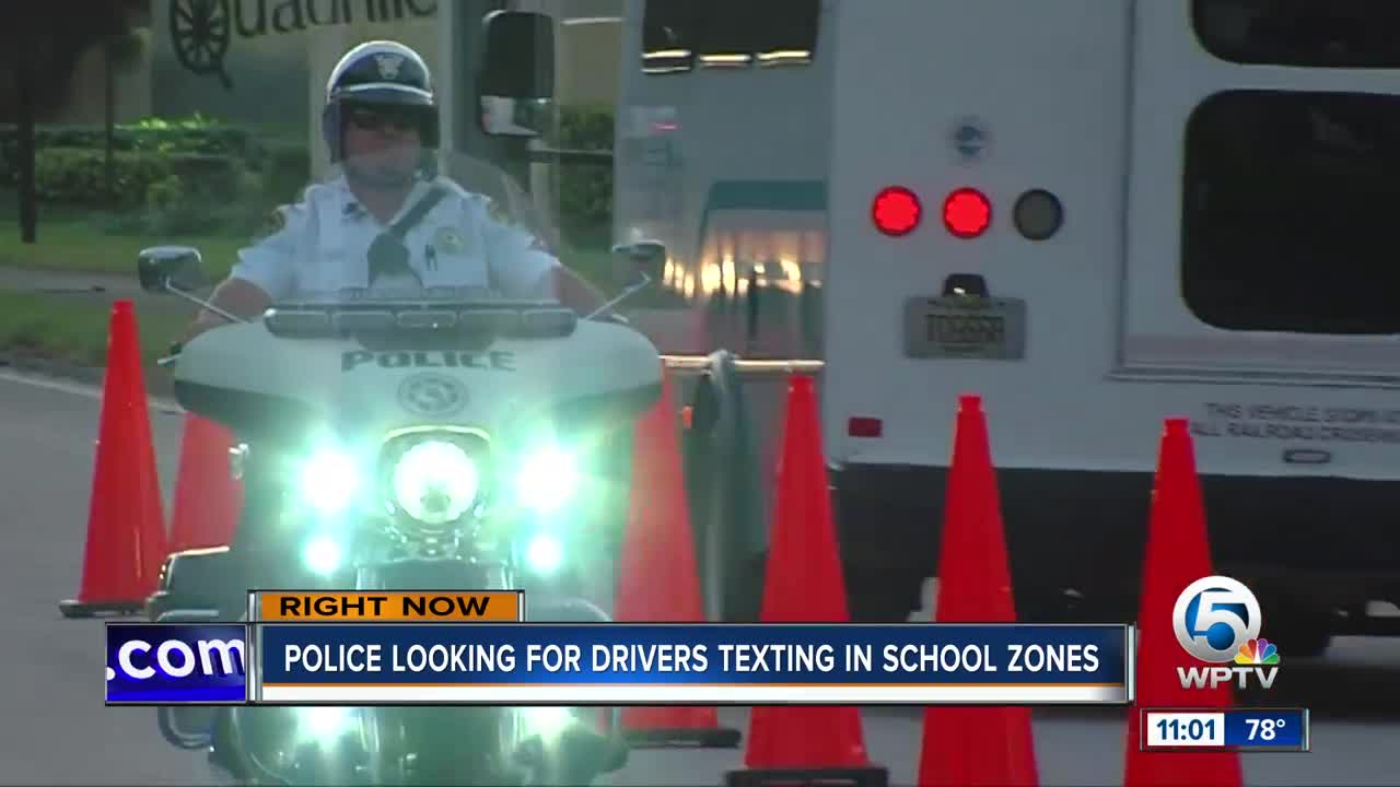 Boynton Beach police crack down on drivers using phones in school zones