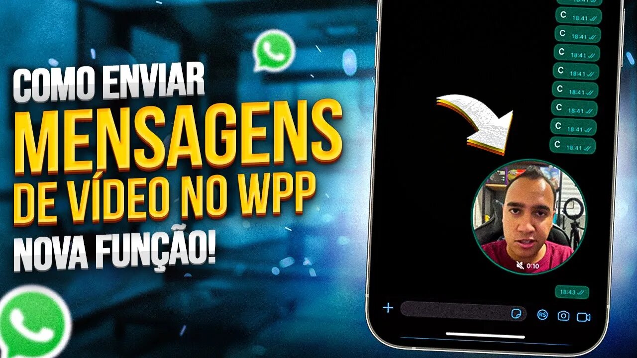 Como ENVIAR MENSAGENS DE VÍDEO no WHATSAPP - NOVA FUNÇÃO