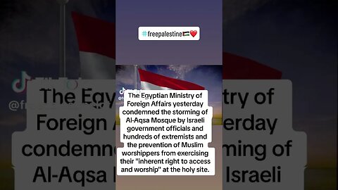 How #Egypt Condemn #Israel raid on #muslim #alaqsamosque #jerusalem #palestine