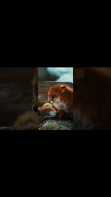 The fox is busy at work, trying to take off her thick winter coat before the summer heat hits 🦊