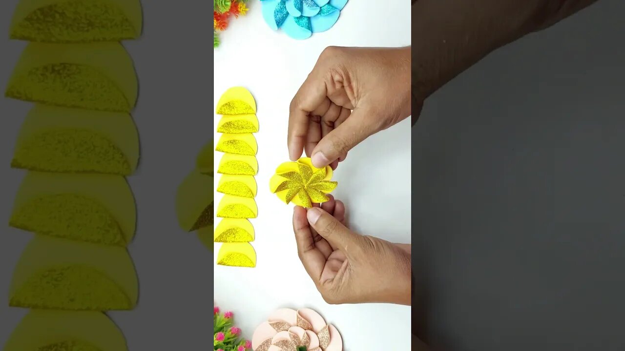 Glitter Foam Sheet Crafts || Glitter Foam Ornaments Making #shorts