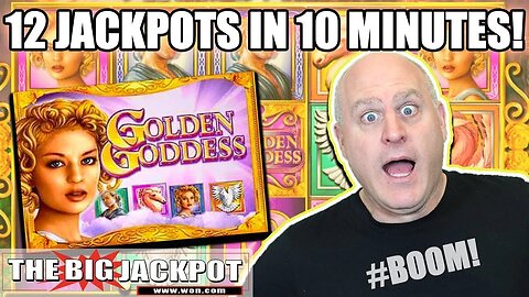 12 JACKPOTS in 10 Minutes! 🌹Golden Goddess Slots!