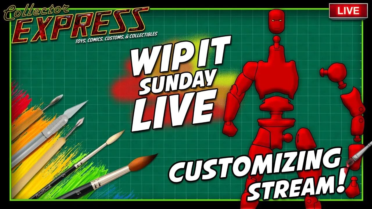 Customizing Action Figures - WIP IT Sunday Live - Episode #67 - Painting, Sculpting, and More!