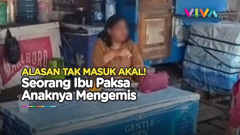 KEJAM! Anak Dipaksa Mengemis, Ibunya Malah Asyik Minum Es