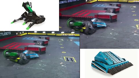 BattleBot Sawblaze v BattleBots Blip Side By Side - Media from Whyachi Live Stream