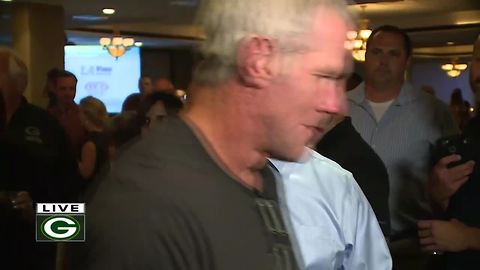 Brett Favre walk through live shot