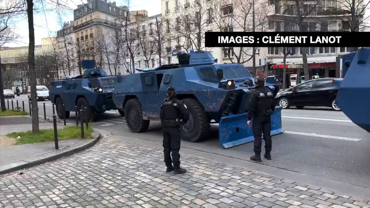 Macron has deployed armored police vehicles to block the Freedom Convoy from Paris