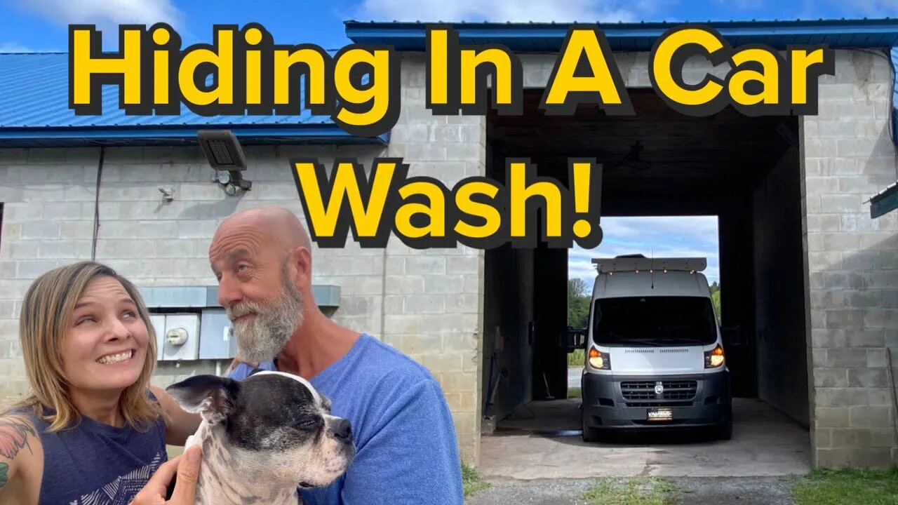 Camper Van HIDING IN A CAR WASH In New York!