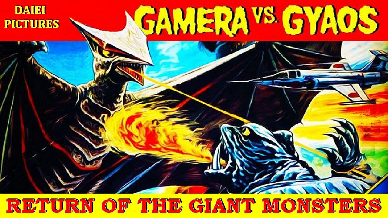 GAMERA VS GYAOS 1967 (Return of the Giant Monsters) Giant Gamera vs Bat Beast Gyaos FULL MOVIE HD & W/S