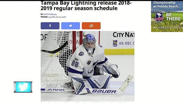 Tampa Bay Lightning release 2018-2019 regular season schedule