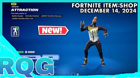 "NEW" ATTRACTION ICON EMOTE IS HERE+CHRISTMAS SKINS! FORTNITE ITEM SHOP (December 14, 2024)