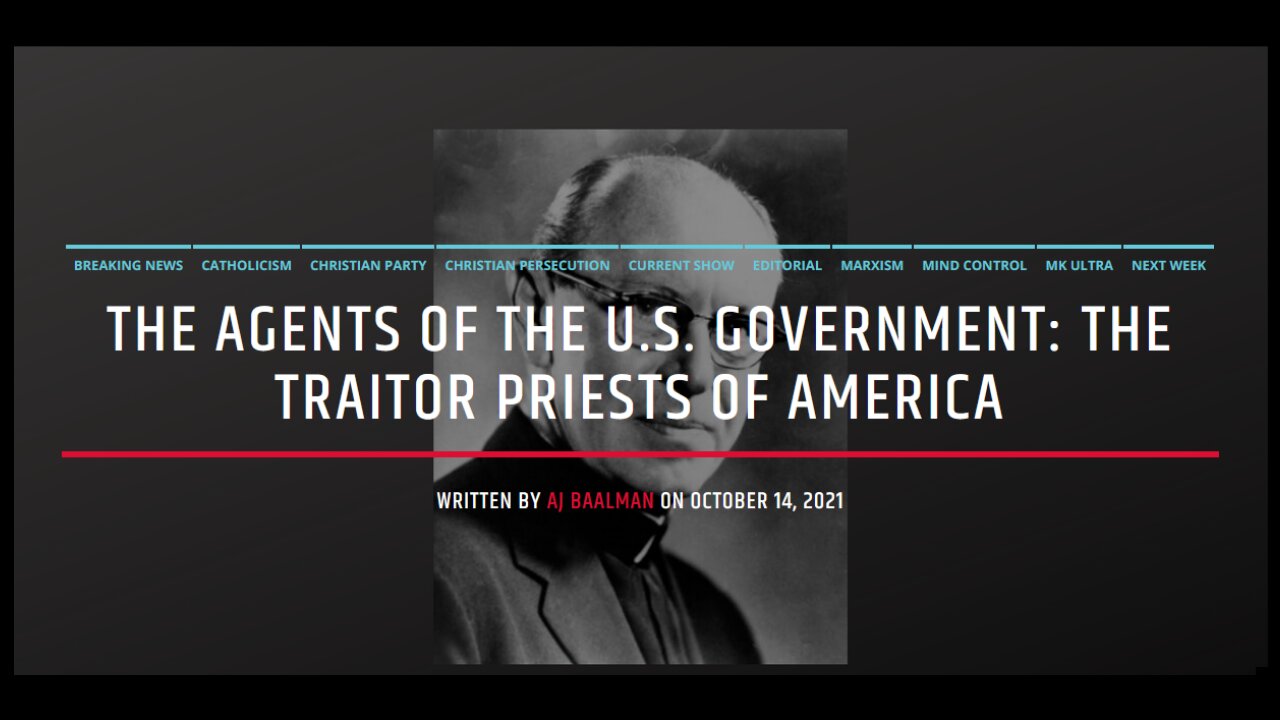 Agents Of The U.S. Government: Traitor Bishops Of America