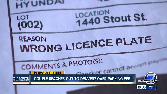 Couple gets $75 ticket after paying for parking in downtown Denver