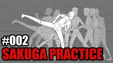 SAKUGA PRACTICE 002! ACTION POSE STUDY WITH TIMELAPSE. ANIMATED GESTURES!! #sakuga #anime #keyframes