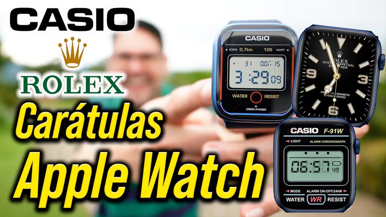 Carátulas de Casio y Rolex para tu APPLE WATCH - GRATIS!!!