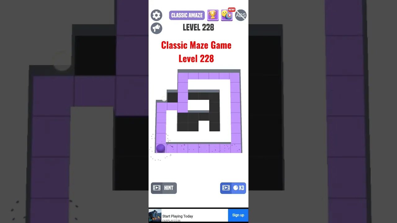 Classic Maze Game Level 228. #shorts