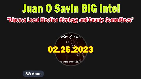 SG Anon HUGE Intel: "Discuss Local Election Strategy and County Committees"