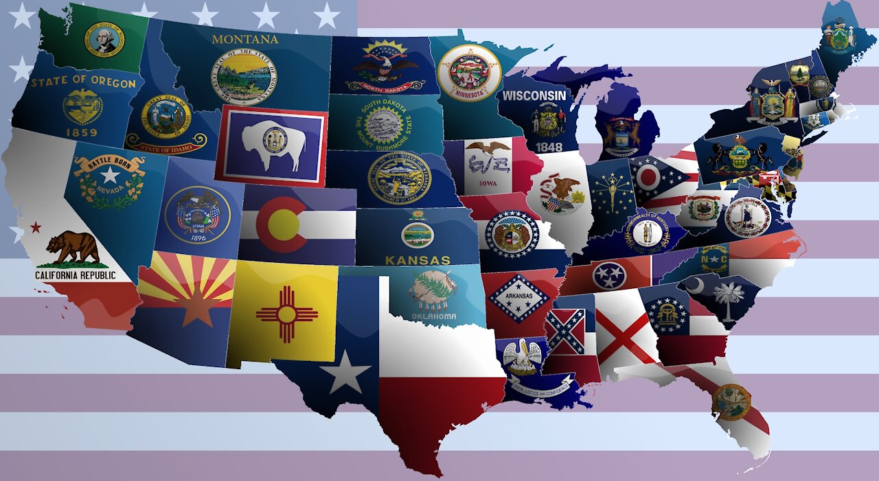 50 States and Capitals of the United States of America | Learn geographic regions of the USA map