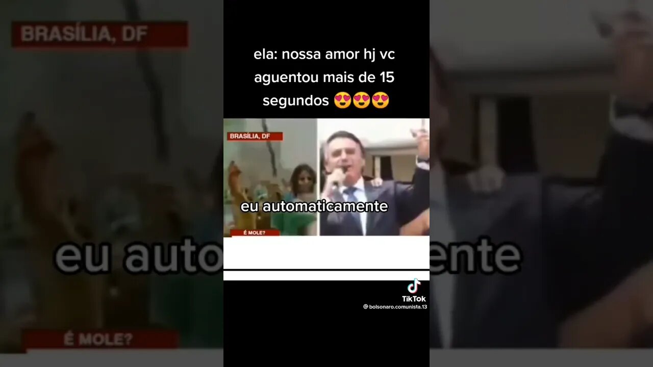 Bolsonaro falando "imbroxável" ao lado da esposa e milhares de pessoas kkkkkk