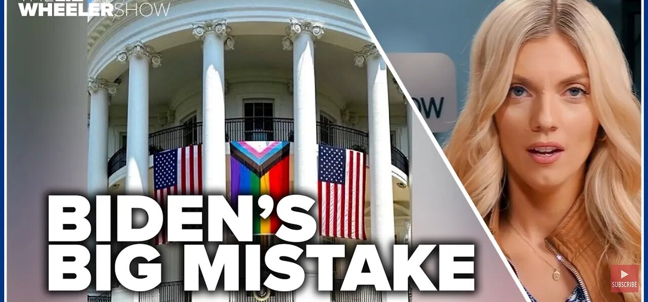 GROSS_ Biden flies Progress Pride flag HIGHER than the American flag