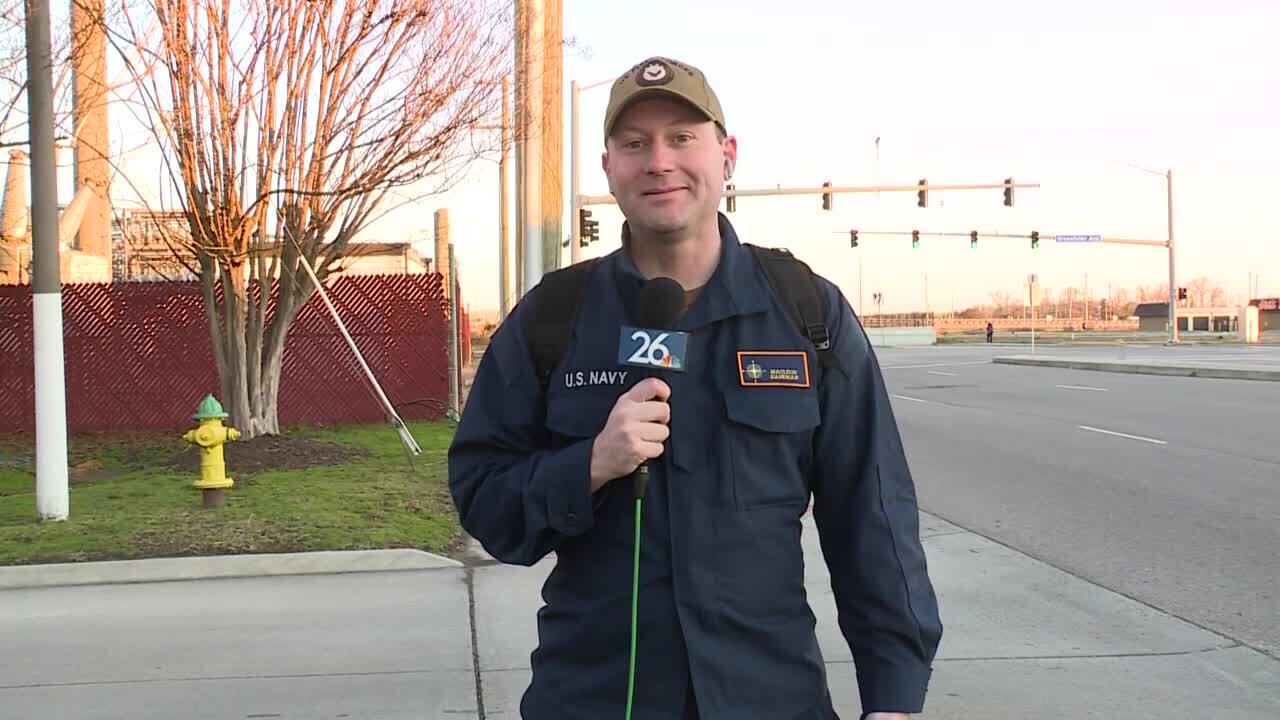 NBC 26's MacLeod Hageman at U.S. Navy's Sailor for a Day!