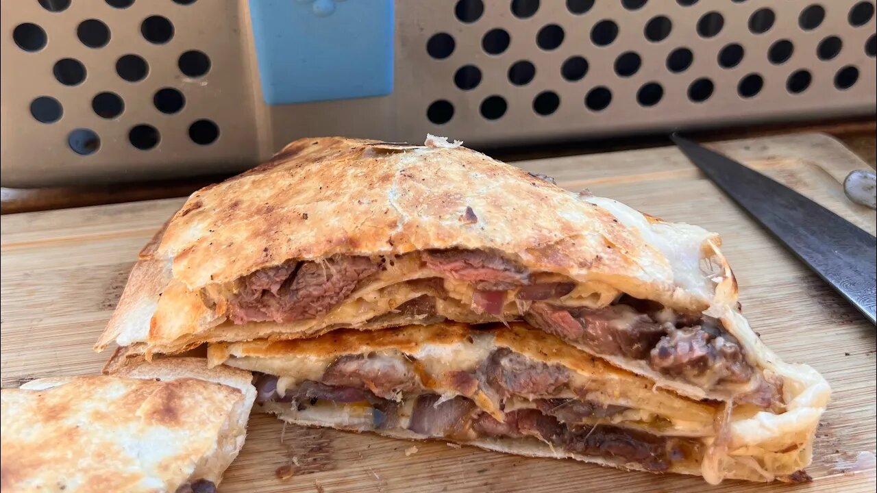 Skirt steak quesadilla