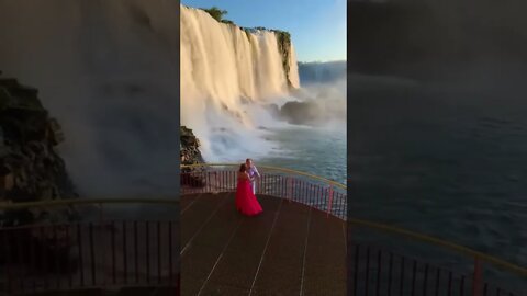 Great Dance at the waterfall / dance / dance waterfall #NatureShortsVideo