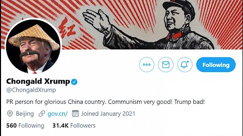 BOOM! Did POTUS Just Sneak Back on Twitter by Disguising Self as PR China CCP Rep?