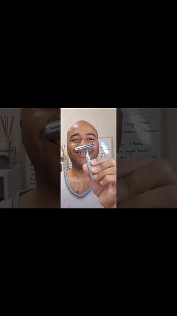 ASMR SINGING OF Giesen & Forsthoff Timor Open Comb Razor💈🔊🪒🎞️👌🏾#asmr #shavingproducts #singing #sotd