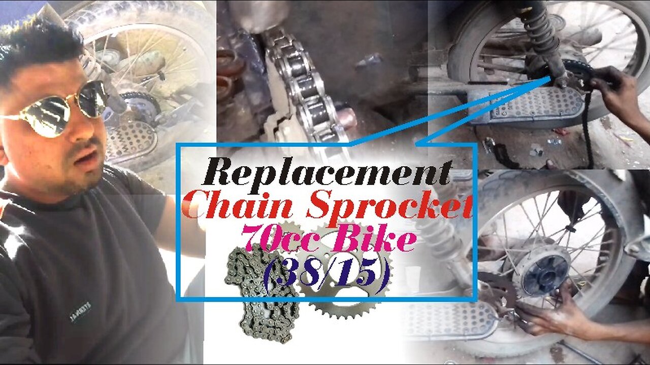 How To Change Sporket set 70cc Bike chain grari -rumble