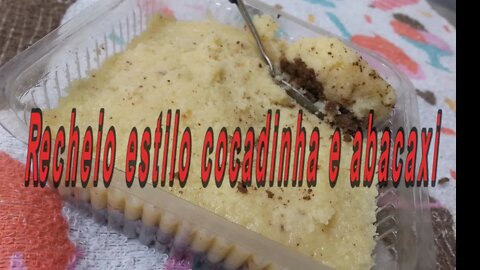 Recheio estilo cocadinha de coco e abacaxi