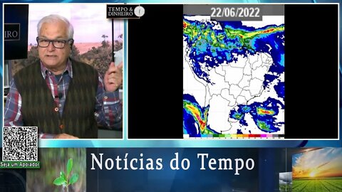 Previsão do tempo com chuvas no Norte e Nordeste, parte do Sul e Sudeste