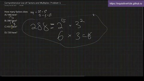 Comprehensive Use of Factors and Multiples: Problem 1