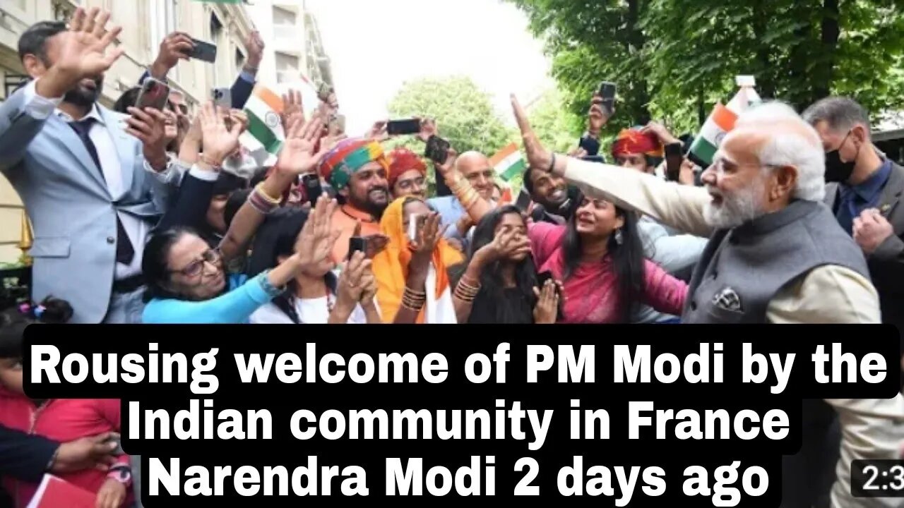 Rousing welcome of PM Modi by thedian community in FranceNrendra Modi 2 days ago