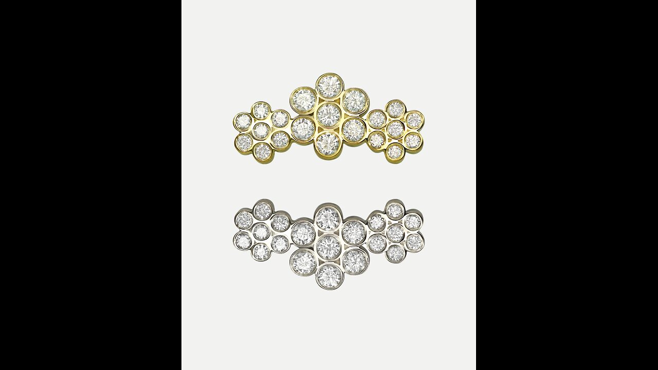 Diamond Three Flower Garland Studs Lena Cohen London🌸💎