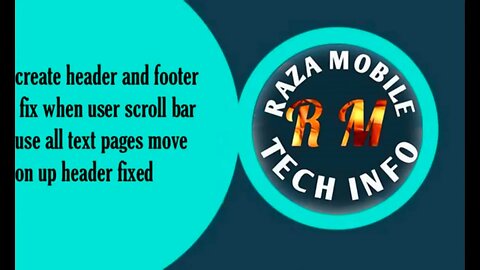 HOW CREATE HEADER AND FOOTER FIX WHEN USER SCROLL BAR W@RMTECHINFOQTA