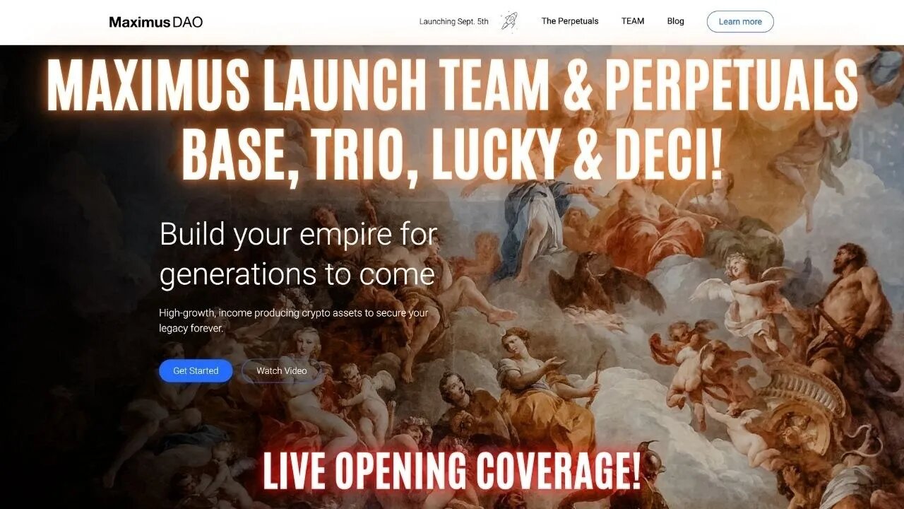 Maximus Launch TEAM & Perpetuals BASE, TRIO, LUCKY & DECI! Live Opening Coverage!