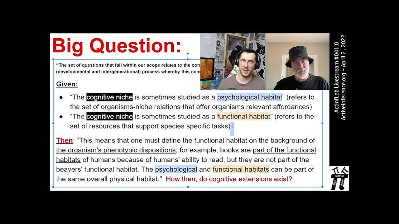 ActInf Livestream #041.0, Extended active inference: Constructing predictive cognition beyond skull