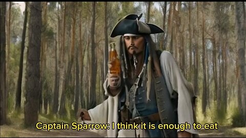 Captain Jack Sparrow's drinking and dancing