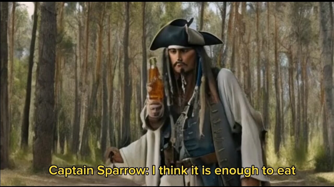 Captain Jack Sparrow's drinking and dancing