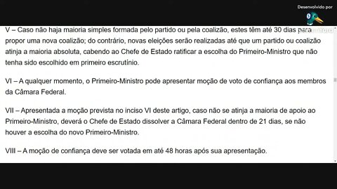 Constituição Libertadora: Chefia de Governo - nova constituição do Brasil