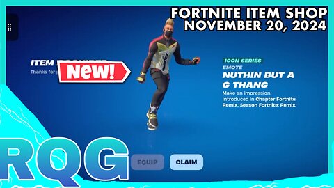 “NEW” NUTHIN BUT A G THANG SNOOP DOGG EMOTE IS HERE! FORTNITE ITEM SHOP (November 20, 2024)REAL SHOP