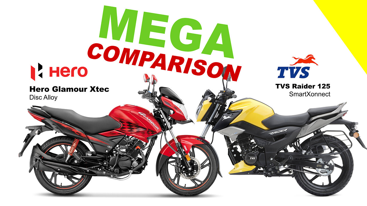 Mega Comparison | Hero Glamour Xtec vs TVS Raider 125 | Kuch Bhi