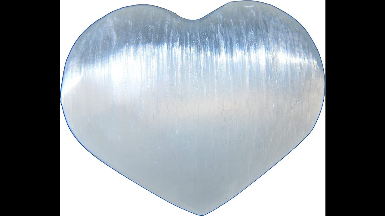 Zenergy Gems [3 - Pack] Charged Hand-Carved Natural 2" Selenite Pocket Puffy HeartsPalm Hearts...