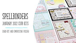 Spellbinders January 2022 Club kits | Embossing folder and Card kit | 20 cards