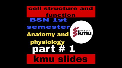 cell structure & function chapter #3 Part #1 with mcqs || BSN 1st semester Anatomy and physiology ||