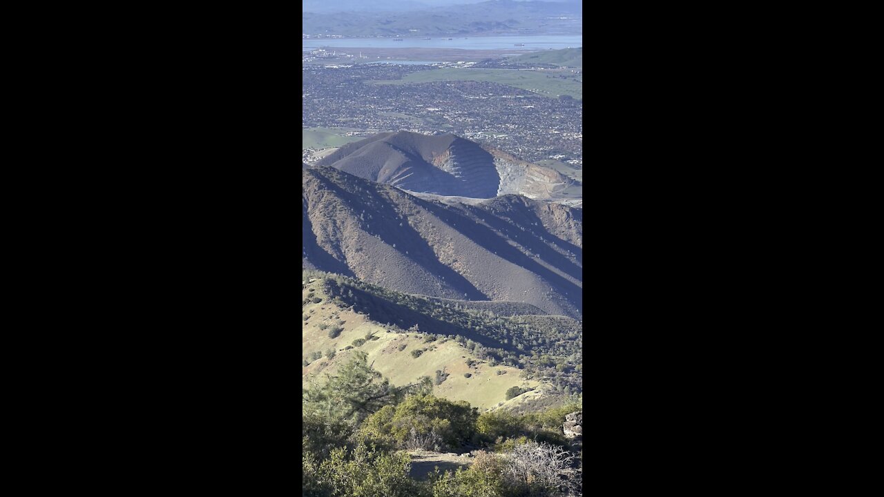 Overlooking Rock Quarry While Climbing Mount Diablo