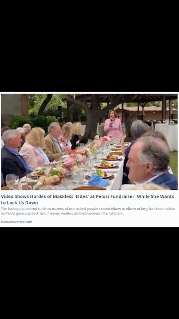 Video Shows Hordes Of Maskless 'Elites' At Pelosi Fundraiser, While She Wants To Lock Us Down