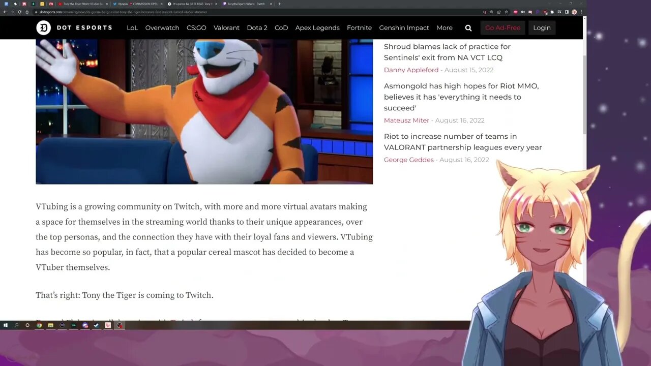 Tony's The Tigers Streams! Theyy'rrre CRINGE! - C[_] Rei-Acts [_]D