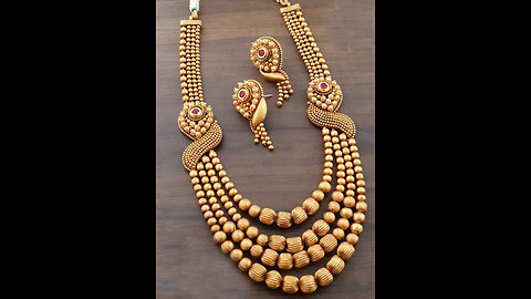 long gold necklace design #